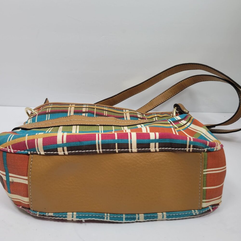 Vintage Relic by Fossil Plaid Multicolor Striped Crossbody Bag - Picture 5 of 12